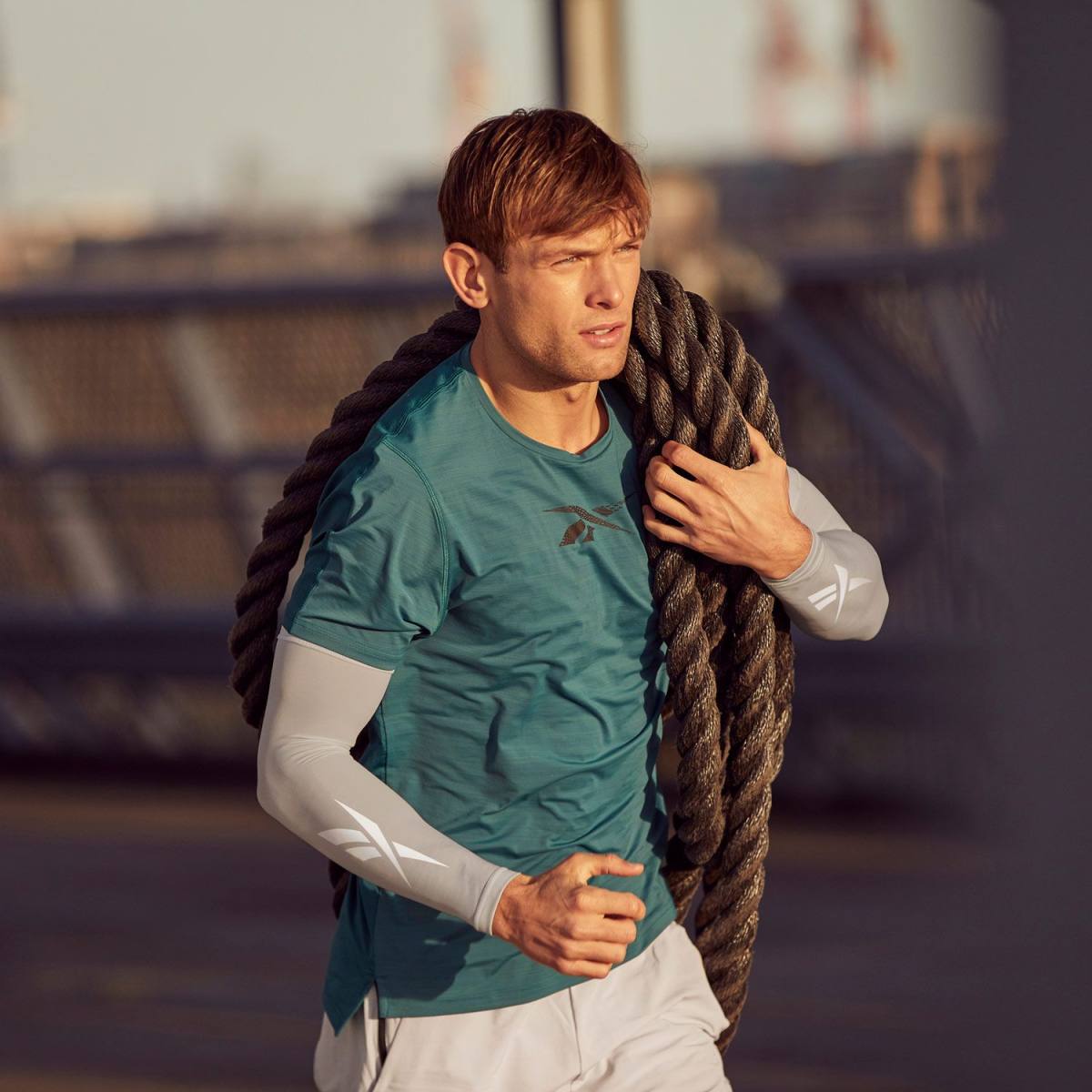 Reebok Kompression Arm Sleeves (2 stk) - Grå - S/M – Kompressions, billede 3 hos ActiveNordic