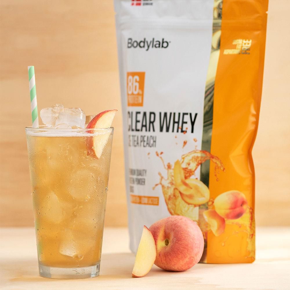 BodyLab Clear Whey Ice Tea Peach Proteinpulver (500g) – Protein & shakes, billede 2 hos ActiveNordic