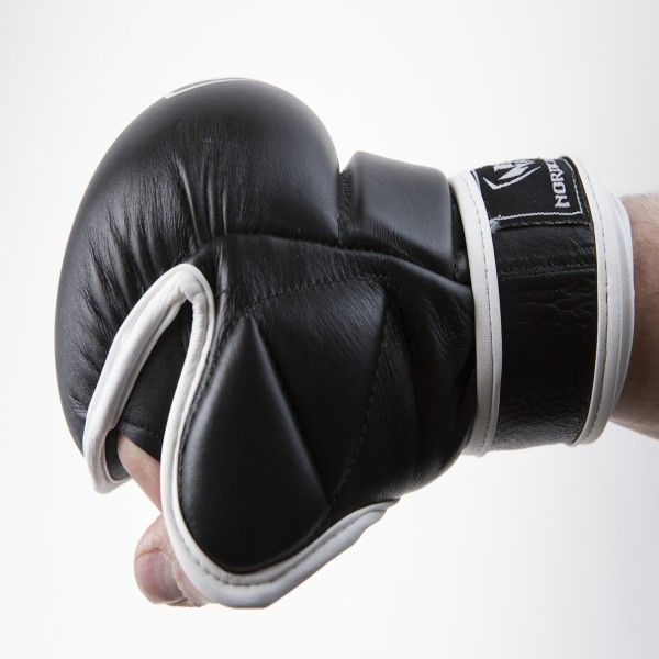Nordic Fighter MMA Handsker Shooto Gloves Pro Black Ægte Læder Small – Kampsport, billede 2 hos ActiveNordic