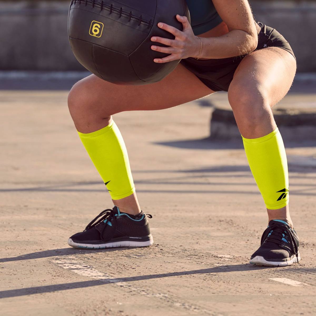 Reebok Kompression Læg Sleeves (2 stk) - Gul - L/XL – Kompressions, billede 9 hos ActiveNordic