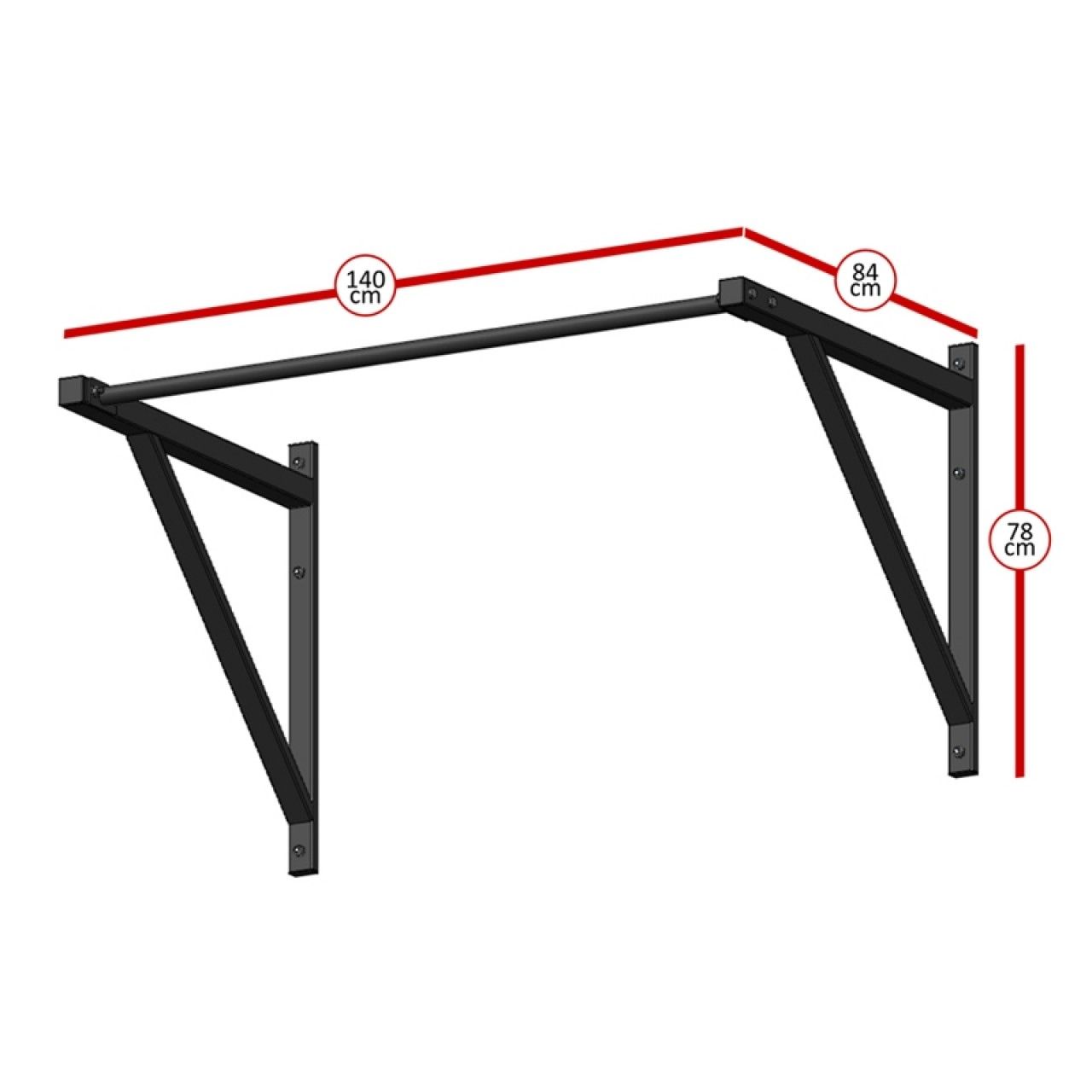 Nordic Fighter Wall Mount Chin/pull up bar, billede 2 hos ActiveNordic