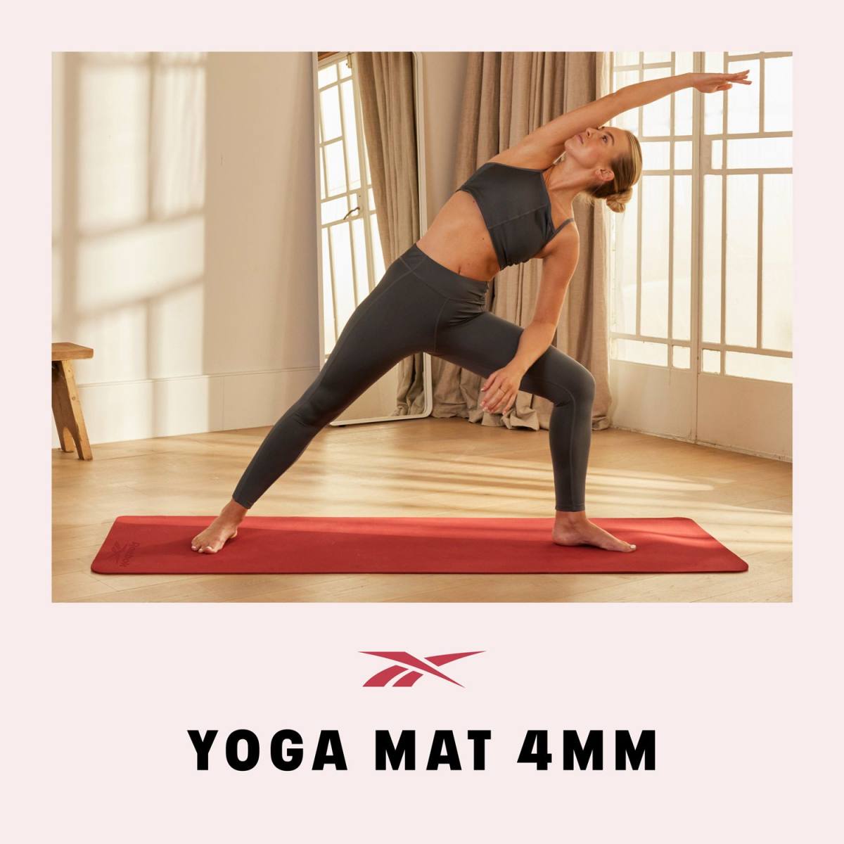 Reebok Yogamåtte - 4mm - Astro Dust – Yogamåtter & Tilbehør, billede 2 hos ActiveNordic