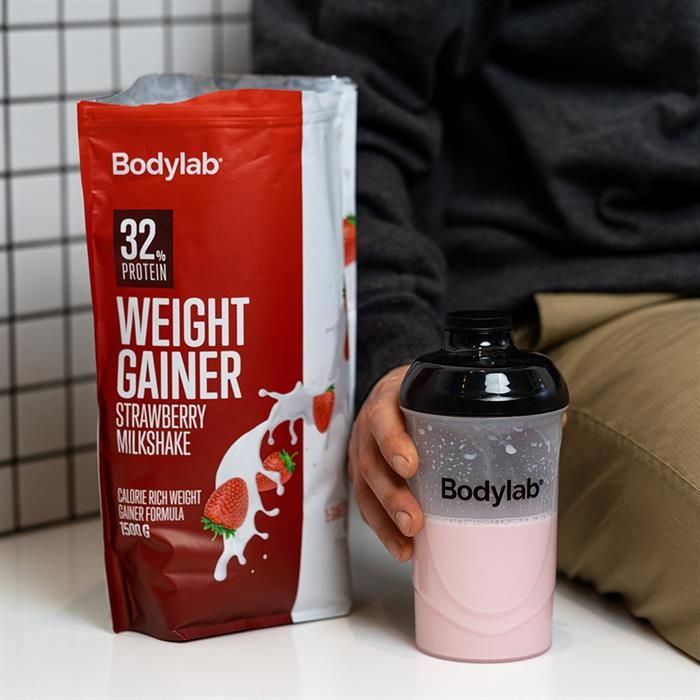 BodyLab Weight Gainer Jordbær Milkshake (1,5kg) – Protein & shakes, billede 3 hos ActiveNordic
