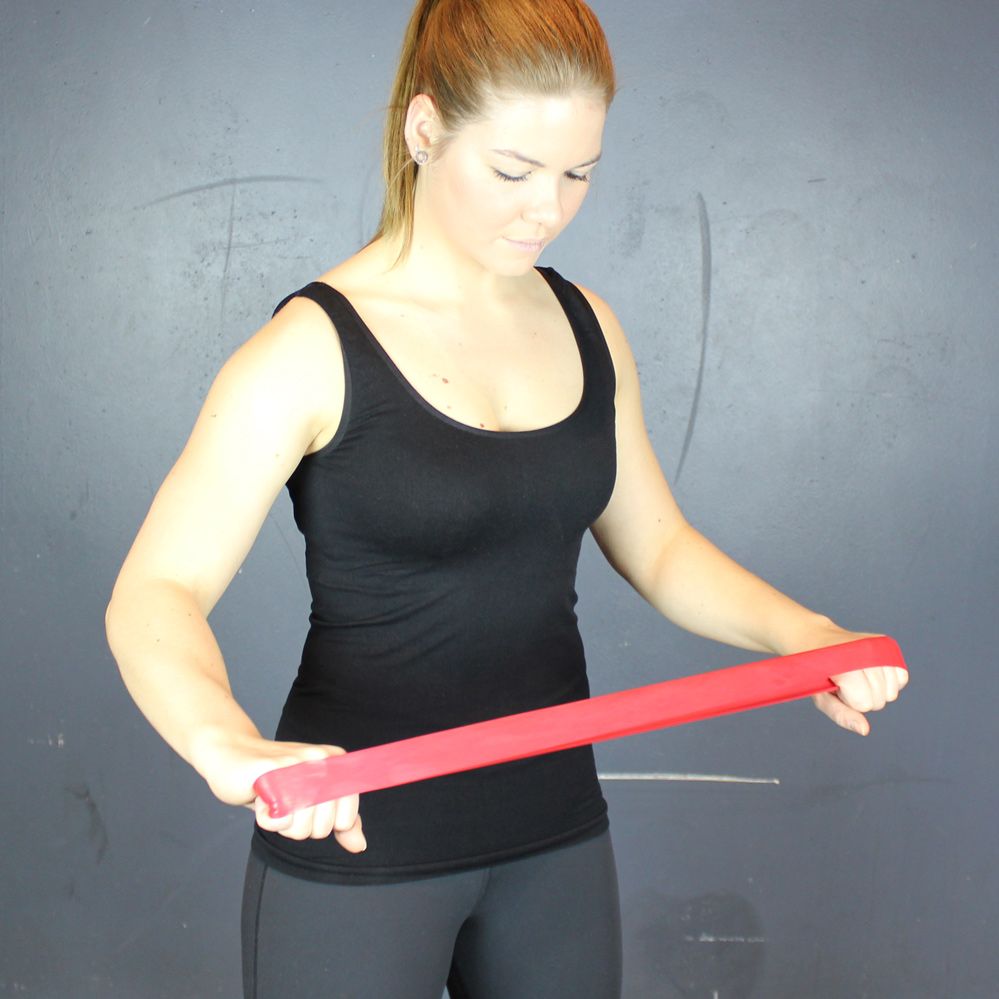 Odin Træningselastik Fitness Elastik Level 0 Rød Ekstra Let, billede 4 hos ActiveNordic