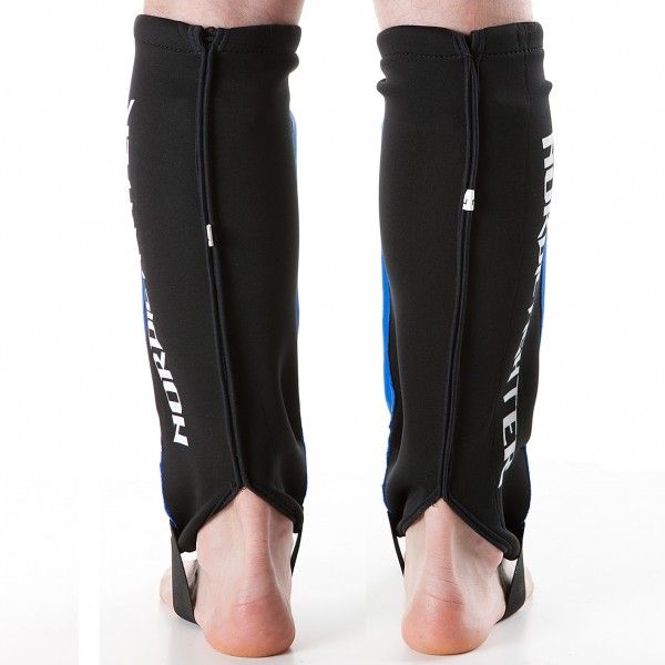 Nordic Fighter Grappling Shin Guards Instep Benskinne Ægte Læder Blå Large – Kampsport, billede 4 hos ActiveNordic