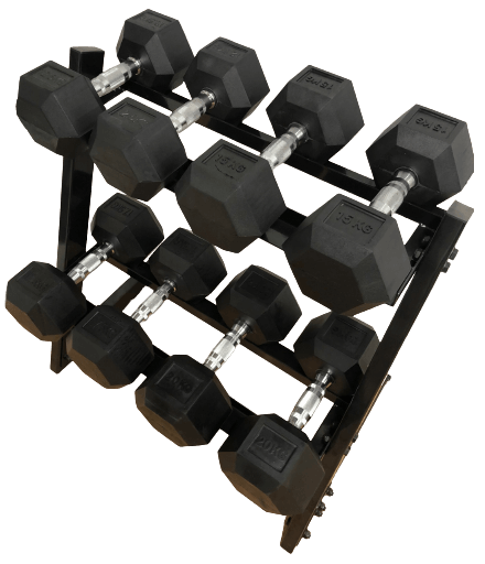Odin 130kg Hex Set PAKKETILBUD (4 sæt håndvægte + rack), billede 2 hos ActiveNordic