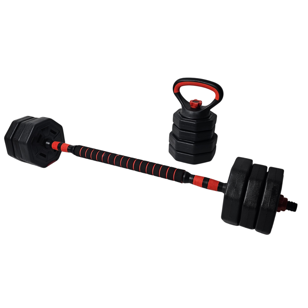 Odin Basic Justerbare Håndvægte 20kg 3 i 1 Sæt (Inkl. Vægtstang og Kettlebell) – Vægtstangssæt, billede 2 hos ActiveNordic