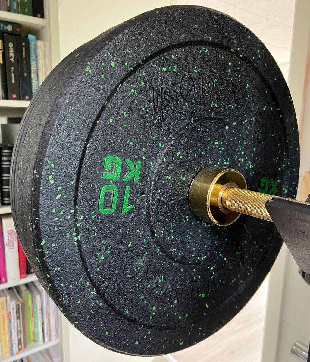 Odin High Impact Bumper Plates Vægtstangssæt 180kg, billede 3 hos ActiveNordic