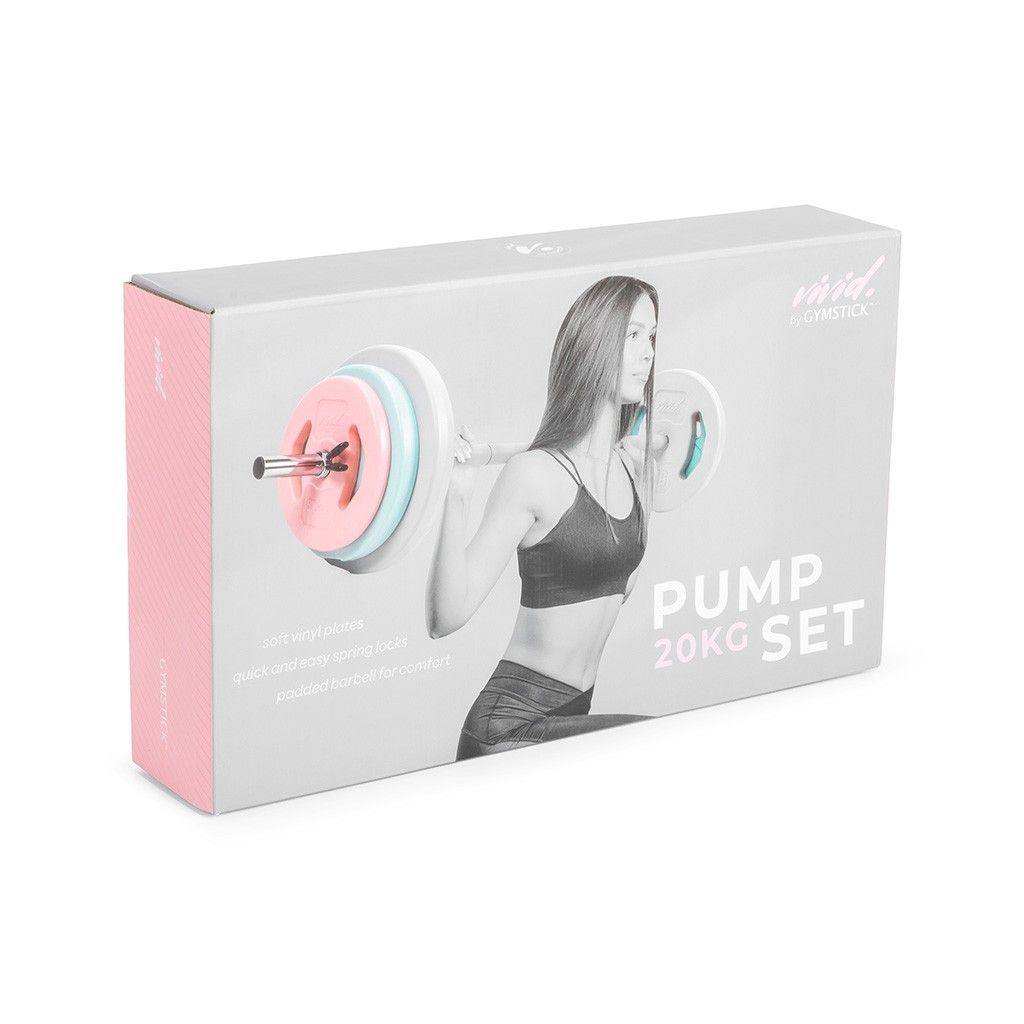 Gymstick Vivid Pump Set 20kg – Vægtstangssæt, billede 2 hos ActiveNordic