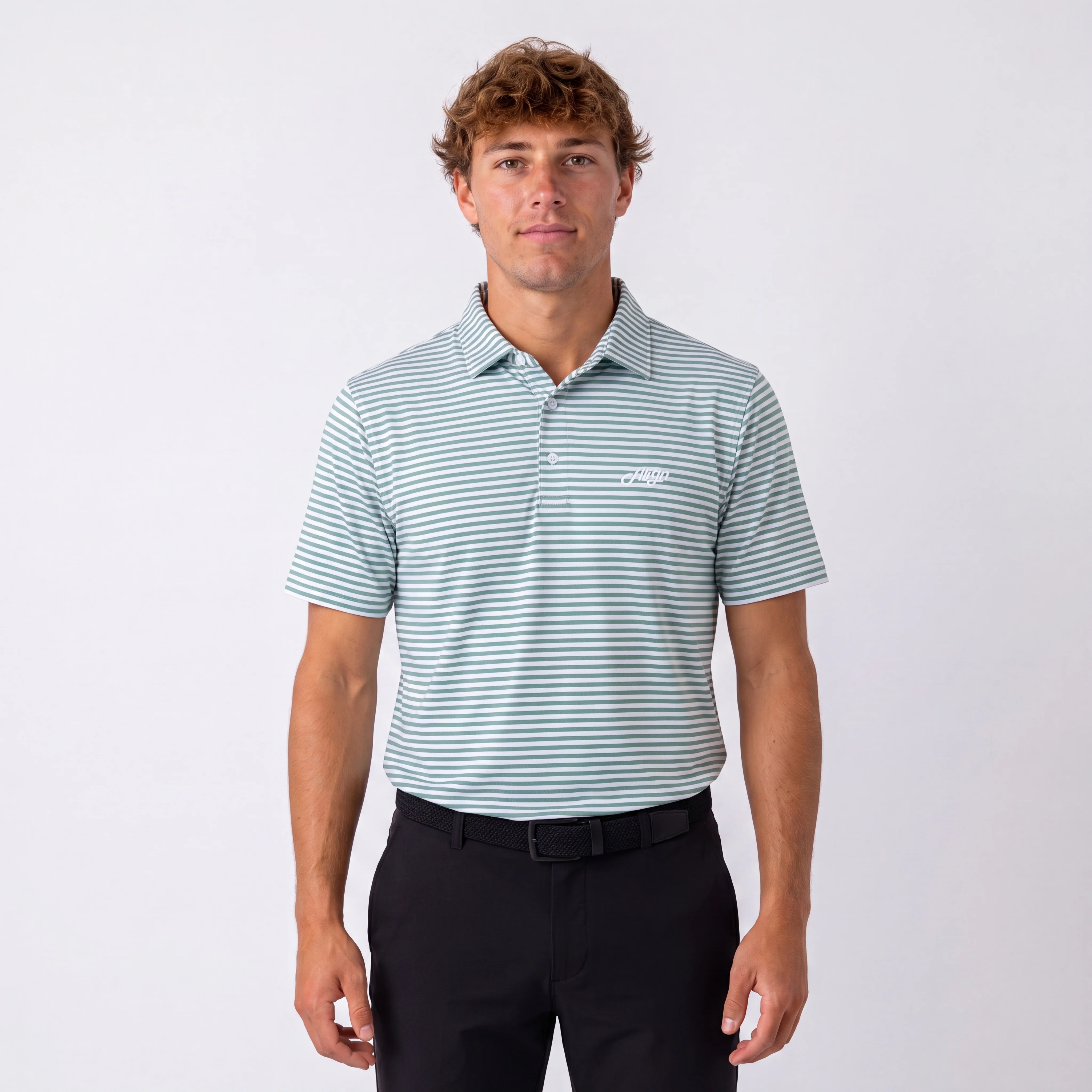 Mayer Polo - Blå stribet – T-shirts hos ActiveNordic