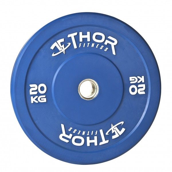 Thor Fitness Farvet Bumper Vægtskiver 20kg / 50mm (1 stk), billede 3 hos ActiveNordic