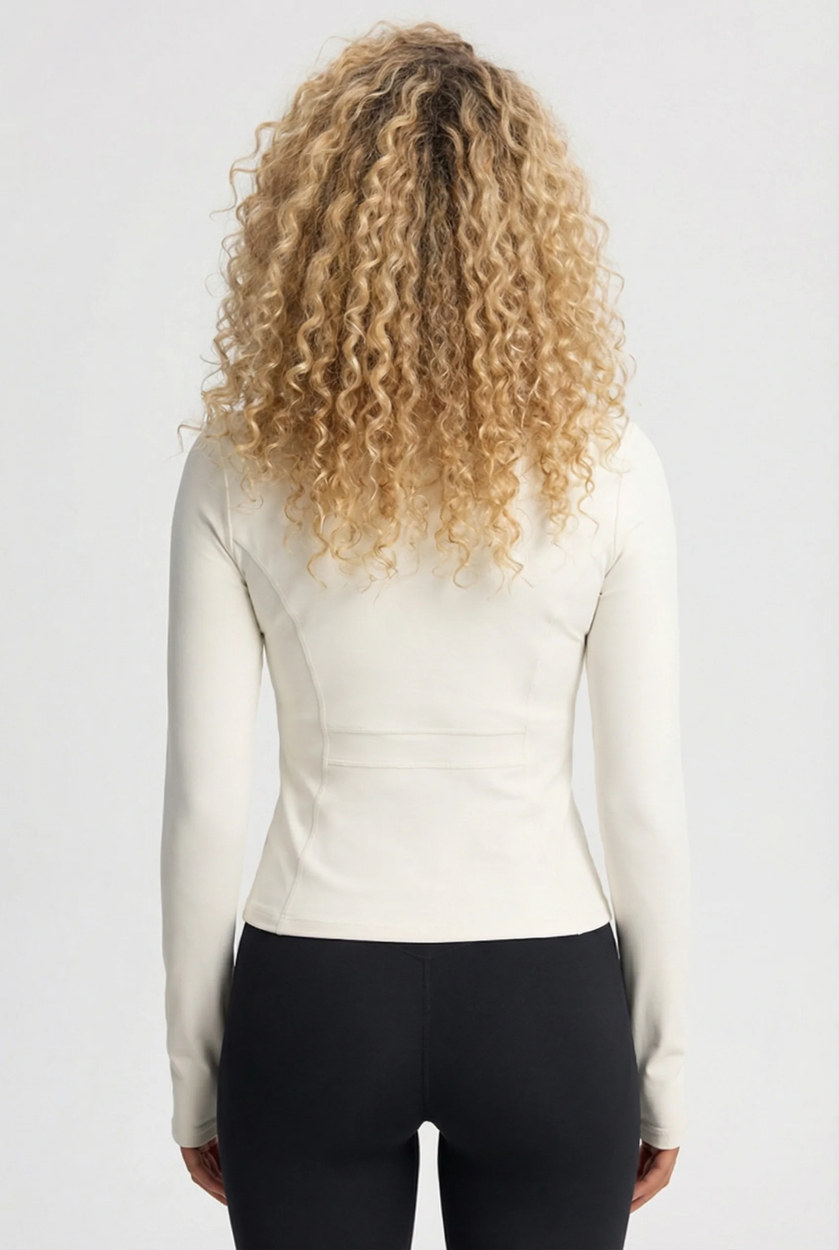 SculptFit Sportsjakke - Creme – Sculptfit Sportsjakker, billede 2 hos ActiveNordic