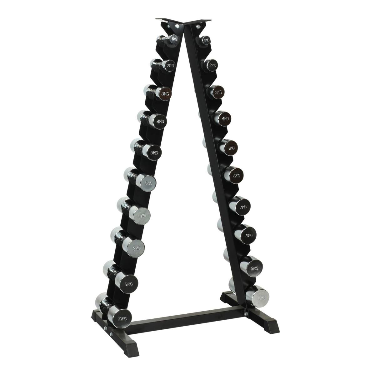 Odin 110kg Krom Sæt (10 sæt håndvægte + rack) hos ActiveNordic