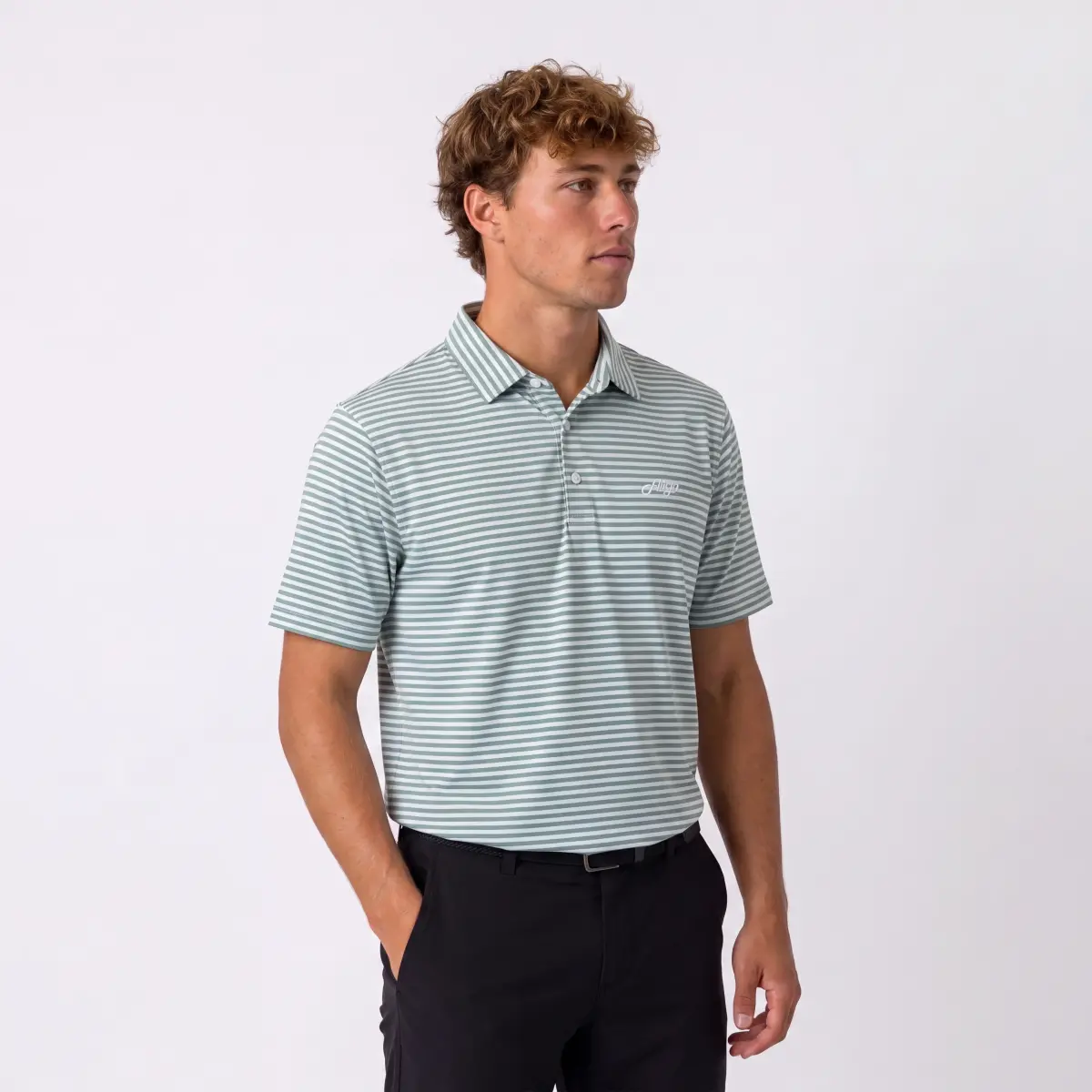 Anthony Stripe Polo - Grøn – billede 6