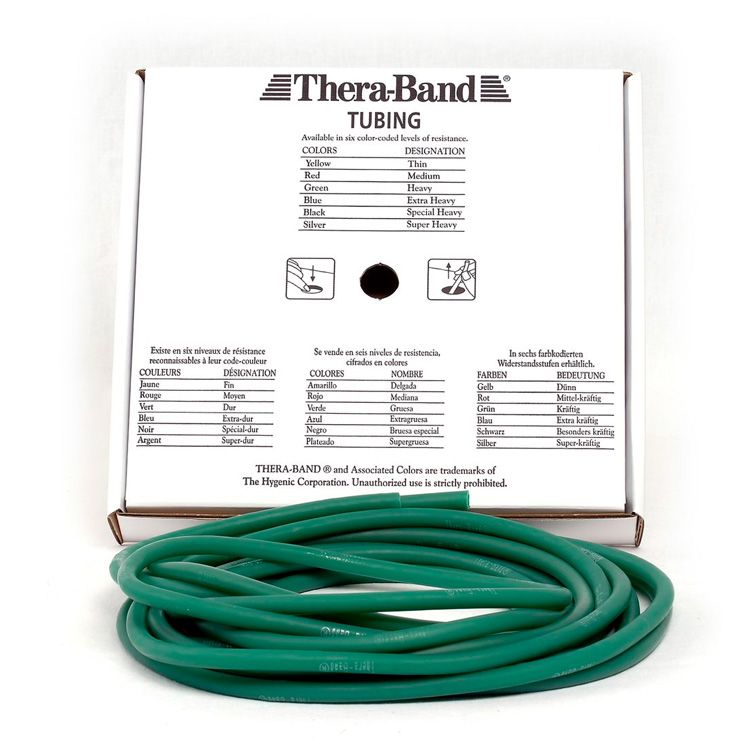 Thera-Band Tubing Level 3 Hård Træningselastik Grøn 7,5m hos ActiveNordic