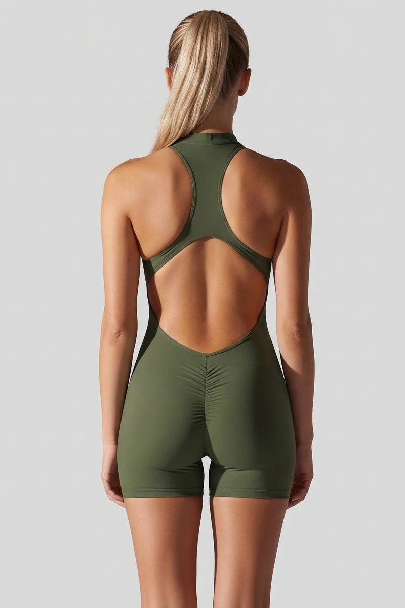 Sophia Sports Jumpsuit - Mosgrøn – Jumpsuits, billede 2 hos ActiveNordic