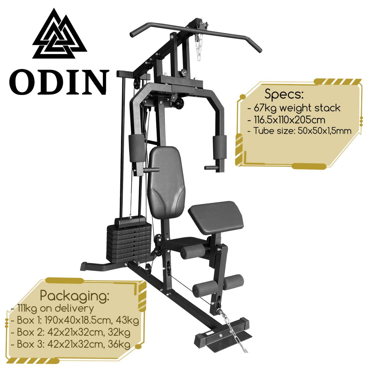 Odin Valhalla Home Gym Multistation 67kg – billede 2