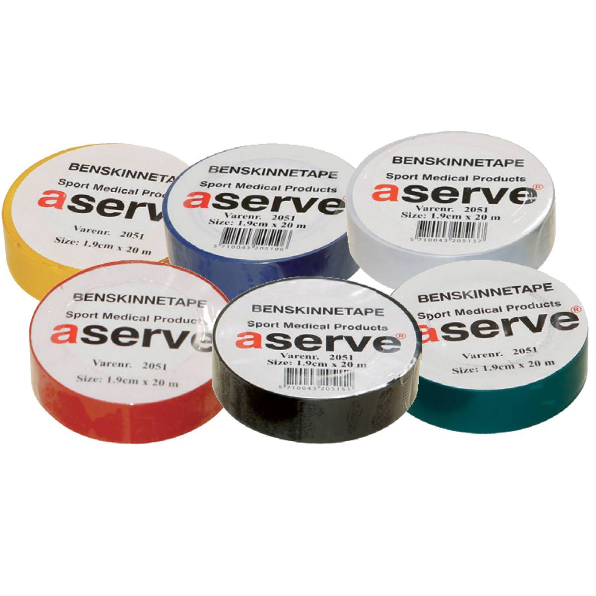 Aserve Benskinne Sportstape PAKKETILBUD – Bandage hos ActiveNordic