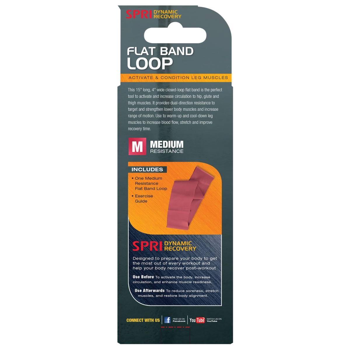 SPRI Flat Band Loop Træningselastik Medium, billede 3 hos ActiveNordic
