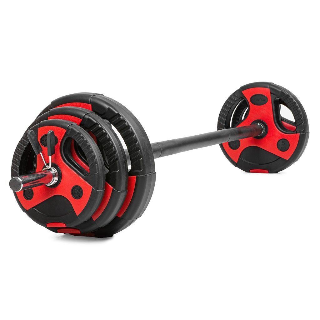 Gymstick Vinyl Grip Pump Set 20kg – Vægtstangssæt hos ActiveNordic