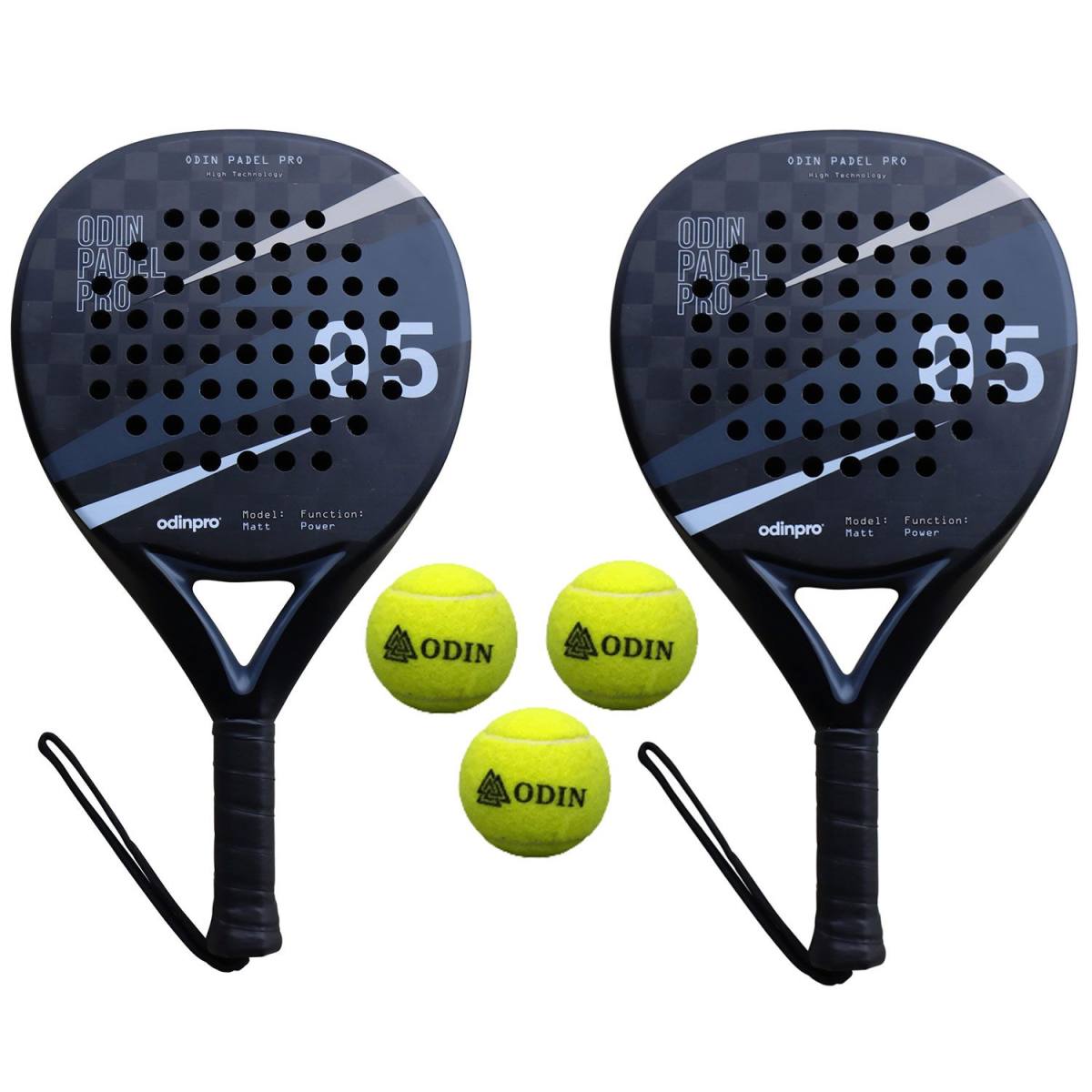 Odin Padel PAKKETILBUD (Odin Padel Matt Power 18K Luxury + Odin Padel Bolde - 3 stk.) – Padel Tennis hos ActiveNordic