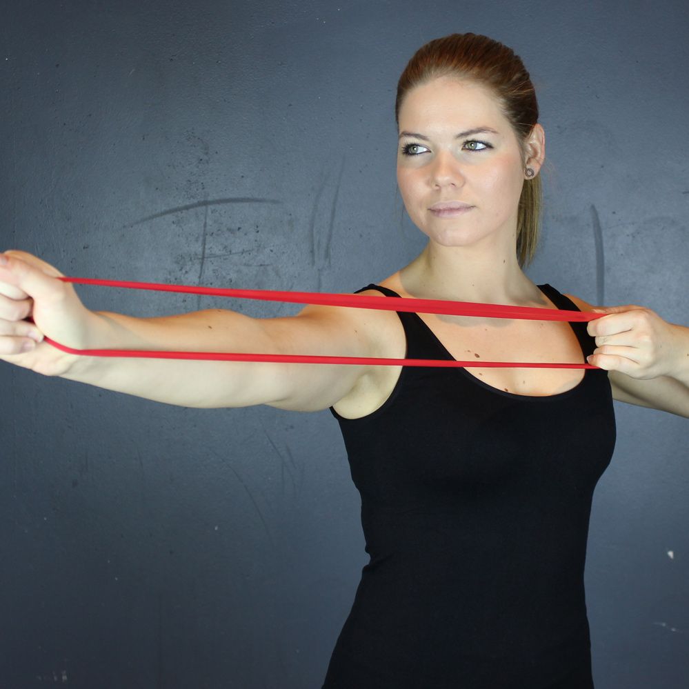Odin Træningselastik Fitness Elastik Level 0 Rød Ekstra Let, billede 2 hos ActiveNordic
