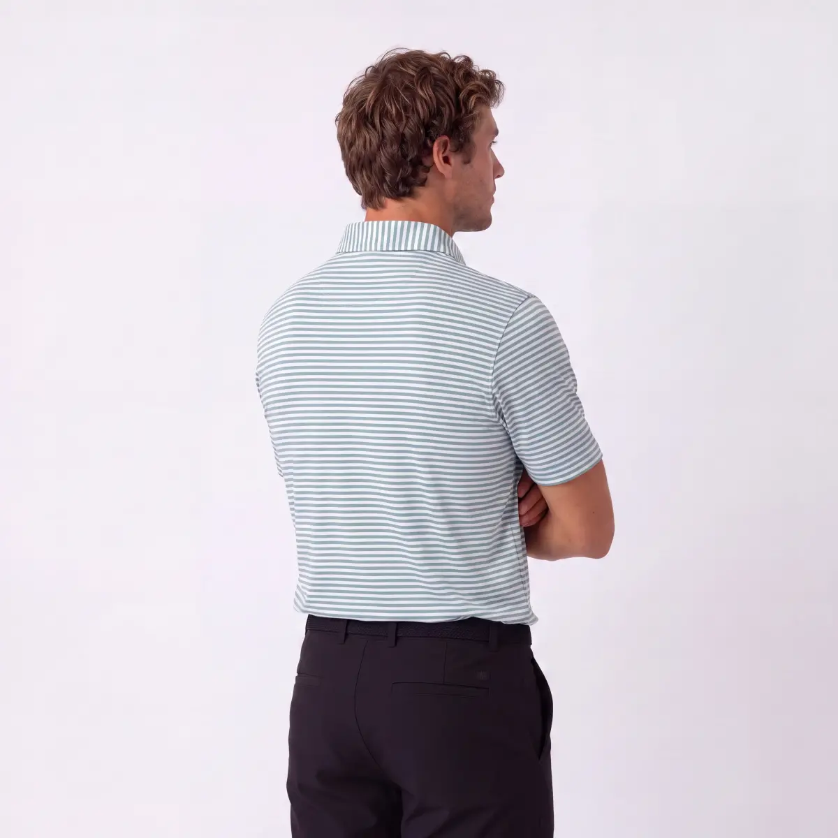 Anthony Stripe Polo - Grøn – billede 5