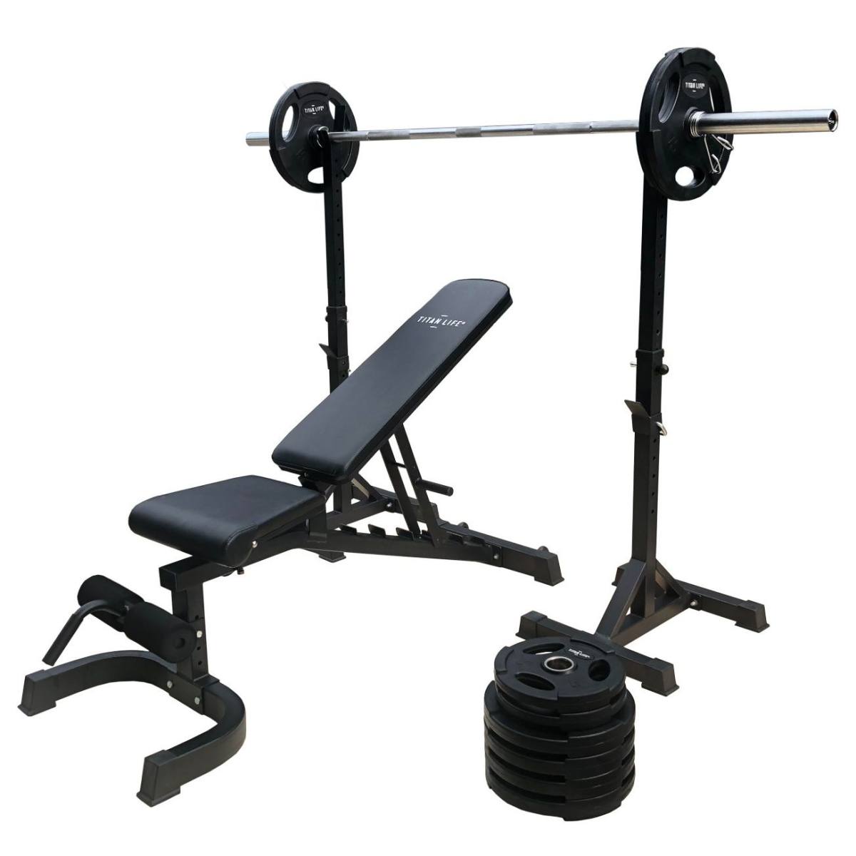 TITAN LIFE WEIGHT SET 100KG GARAGE GYM – Træningsbænk hos ActiveNordic