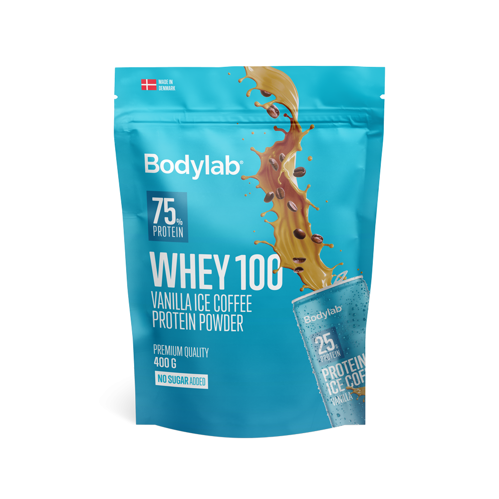 Bodylab Whey 100 Proteinpulver Vanilla Ice Coffee (2,4kg) – Protein & shakes hos ActiveNordic