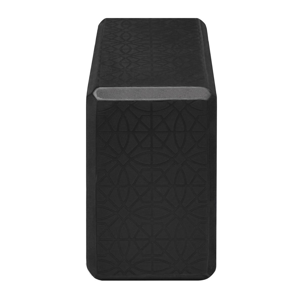 Gaiam Embossed Yogablok Sort – Yogaudstyr & Redskaber, billede 2 hos ActiveNordic